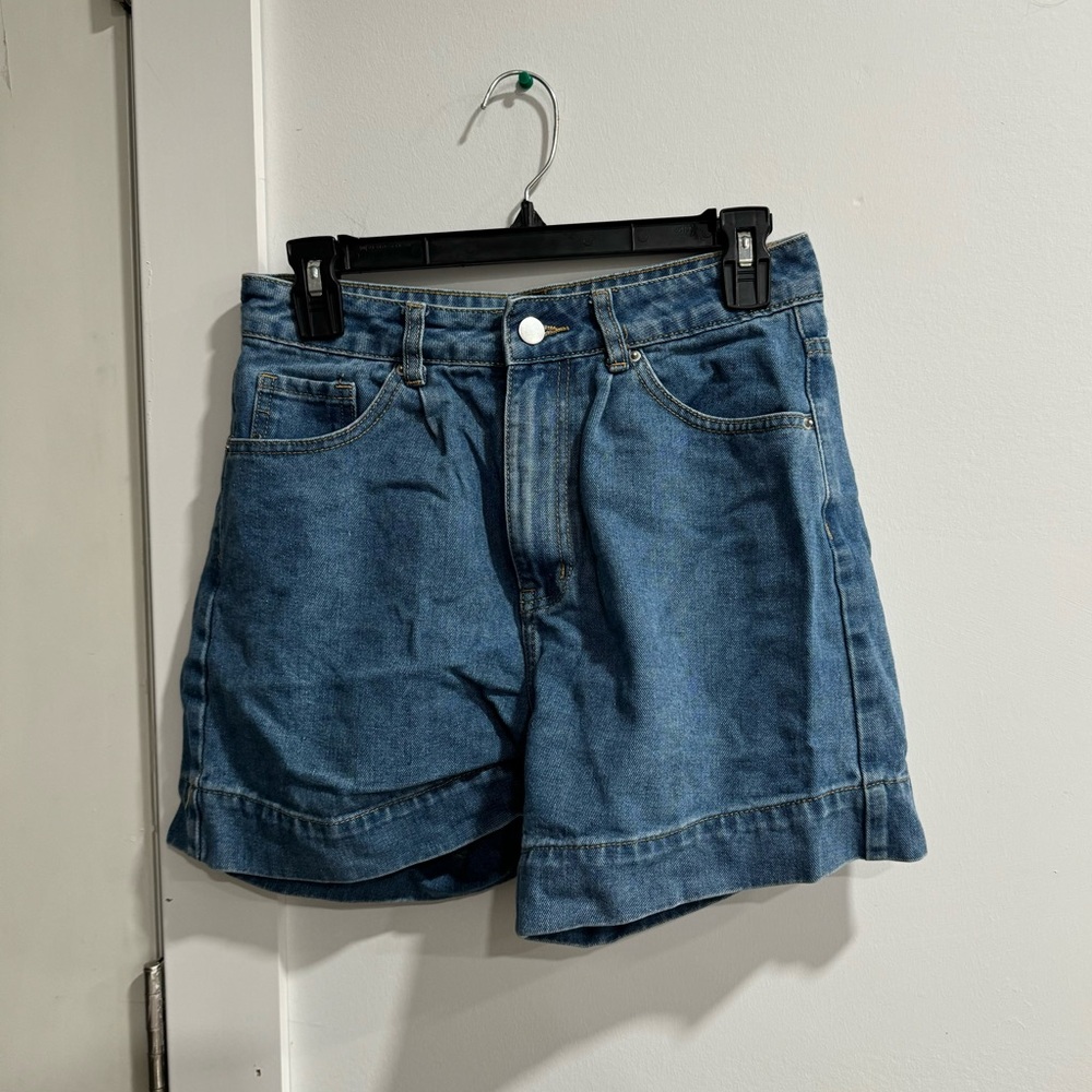 Dark Wash Blue Denim Shorts